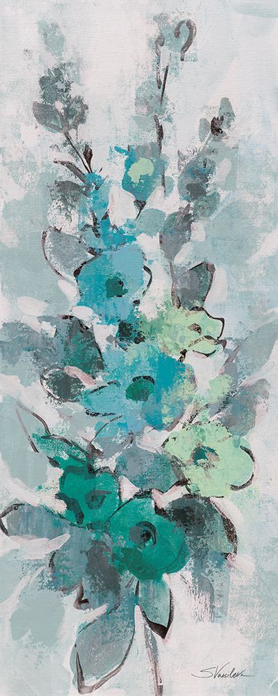 Loose Bouquet of Flowers II Blue Gray art print by Silvia Vassileva for $57.95 CAD