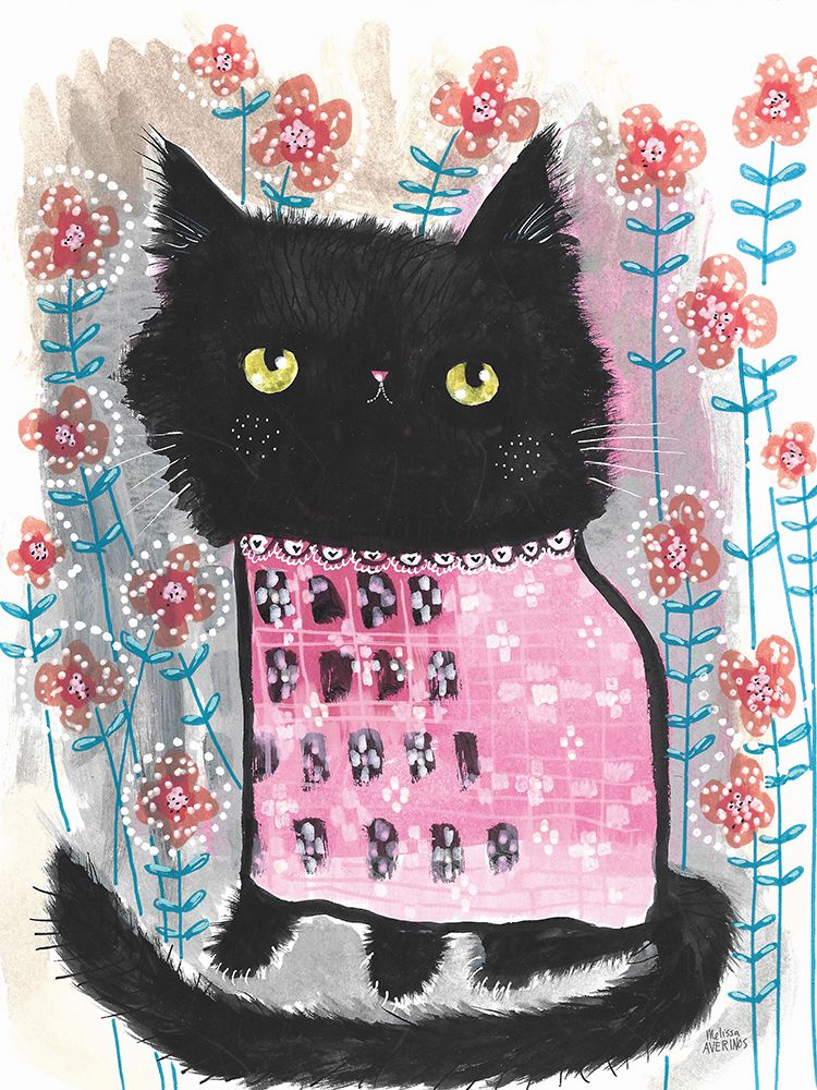 Flower Kitty art print by Melissa Averinos for $57.95 CAD