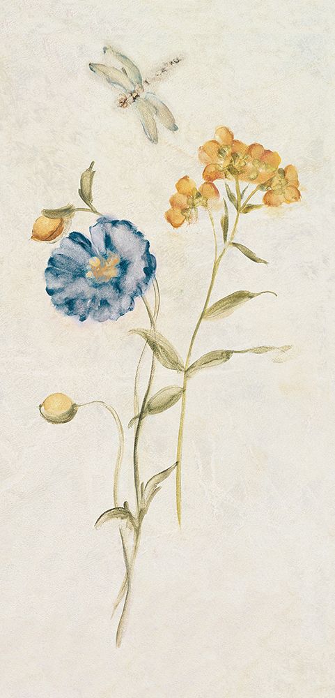 Wild Wallflowers IV Blue Panel art print by Cheri Blum for $57.95 CAD