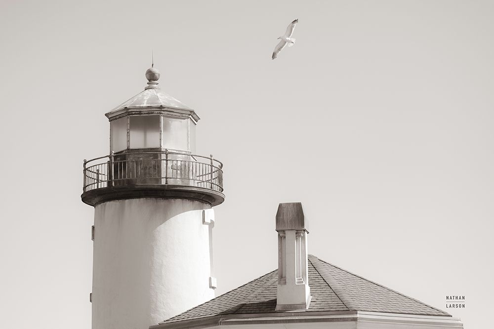 Lighthouse Fly Over art print by Nathan Larson for $57.95 CAD