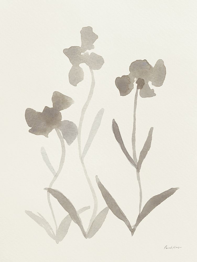 Gray Florals I art print by Pamela Munger for $57.95 CAD