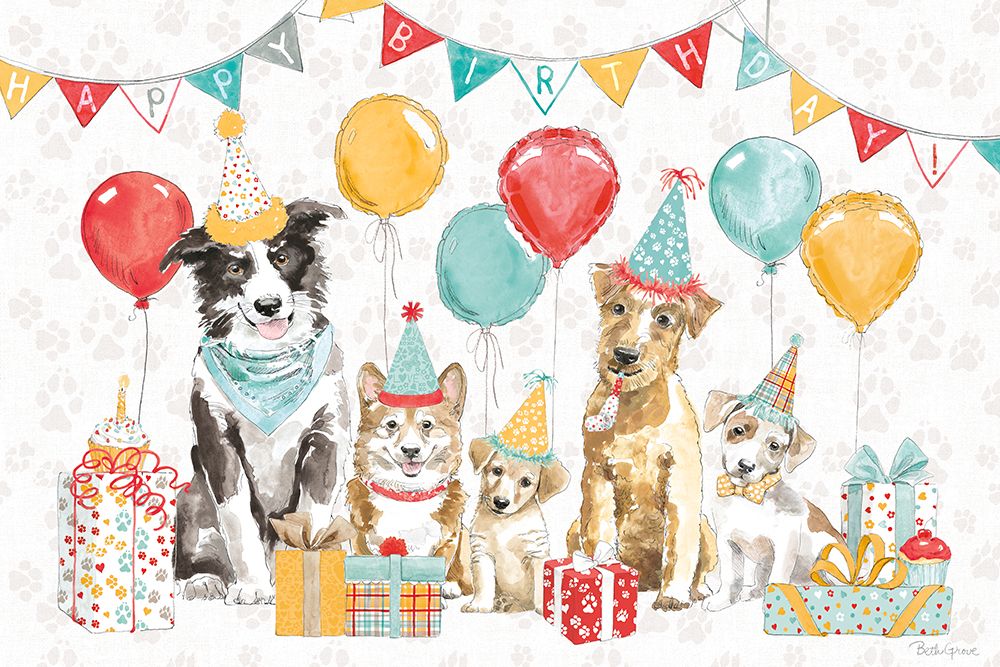 Paws of Love I Birthday art print by Beth Grove for $57.95 CAD