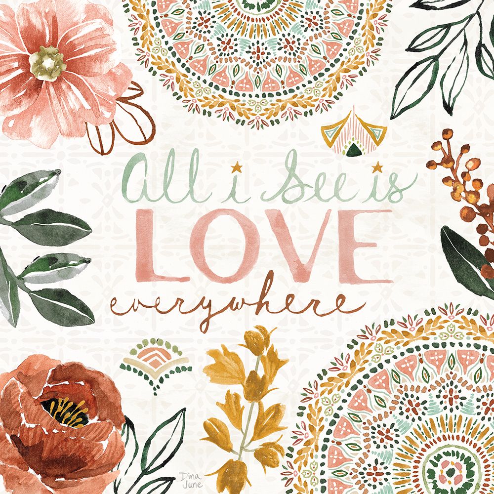 Floral Chic VI Love art print by Dina June for $57.95 CAD
