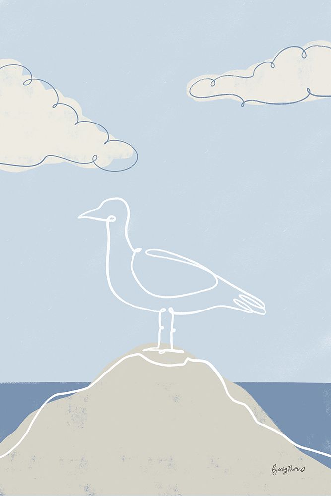 Soaring Seagull IV art print by Becky Thorns for $57.95 CAD