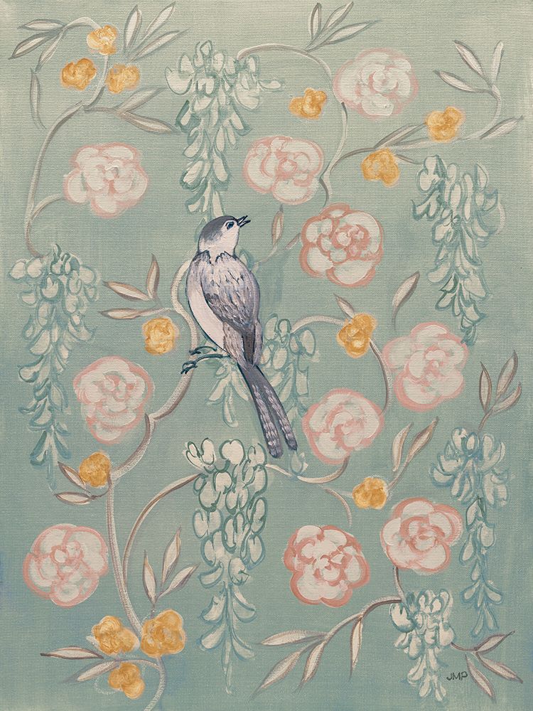 Heirloom Chinoiserie Bird I Pastel art print by Julia Purinton for $57.95 CAD