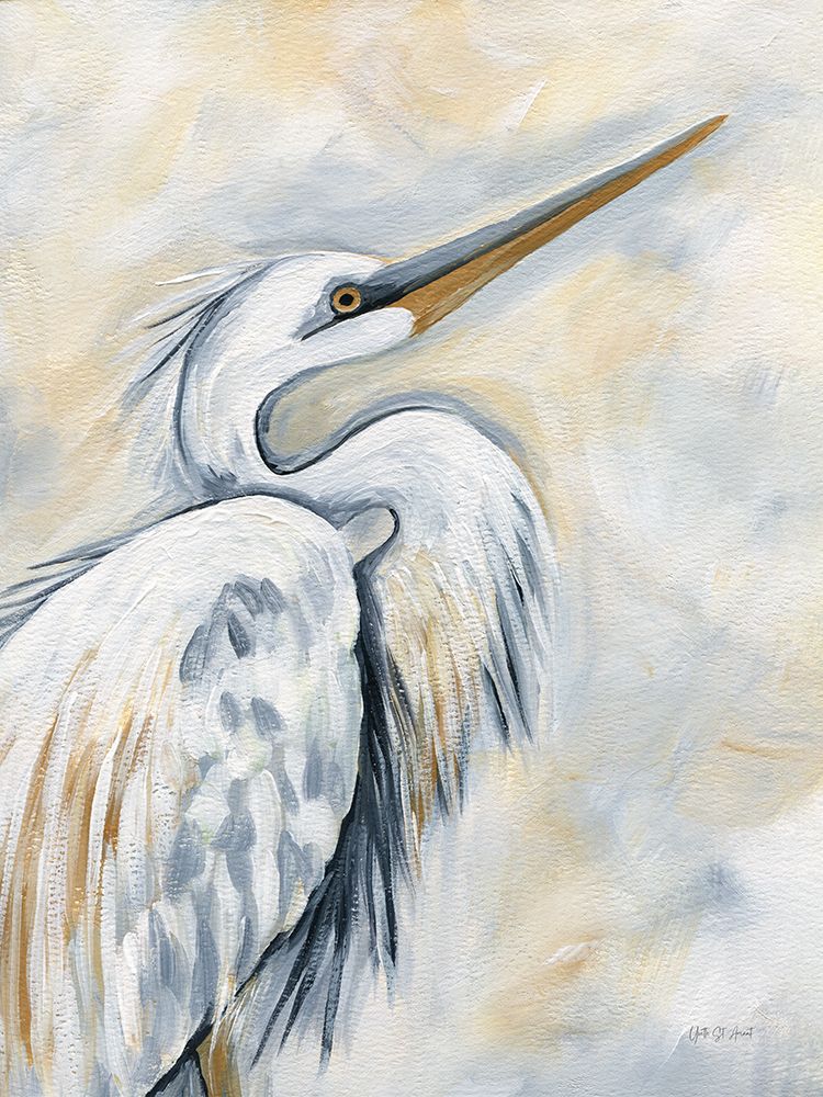 White Egret art print by Yvette St. Amant for $57.95 CAD