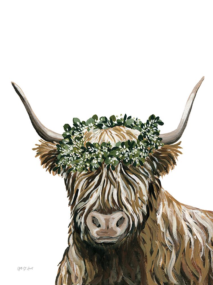 Harvest Cow Sage art print by Yvette St. Amant for $57.95 CAD