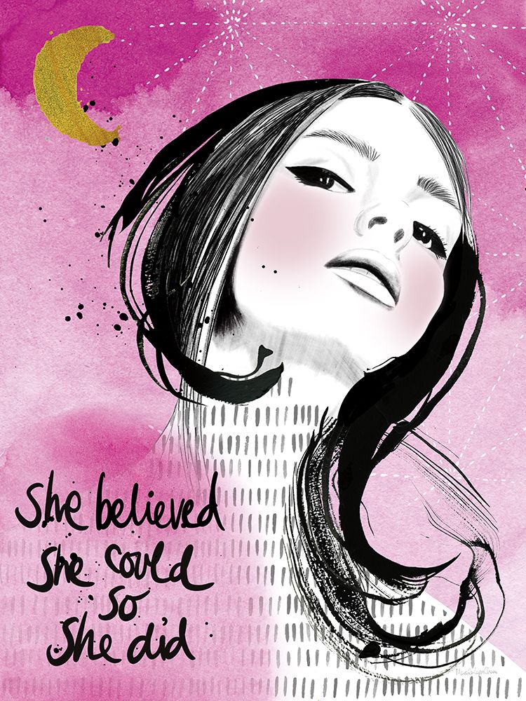 Moon Girl I art print by Mercedes Lopez Charro for $57.95 CAD