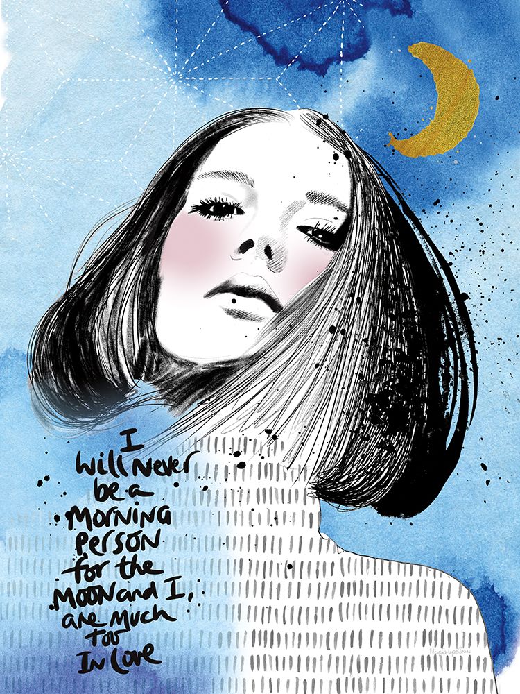 Moon Girl II art print by Mercedes Lopez Charro for $57.95 CAD