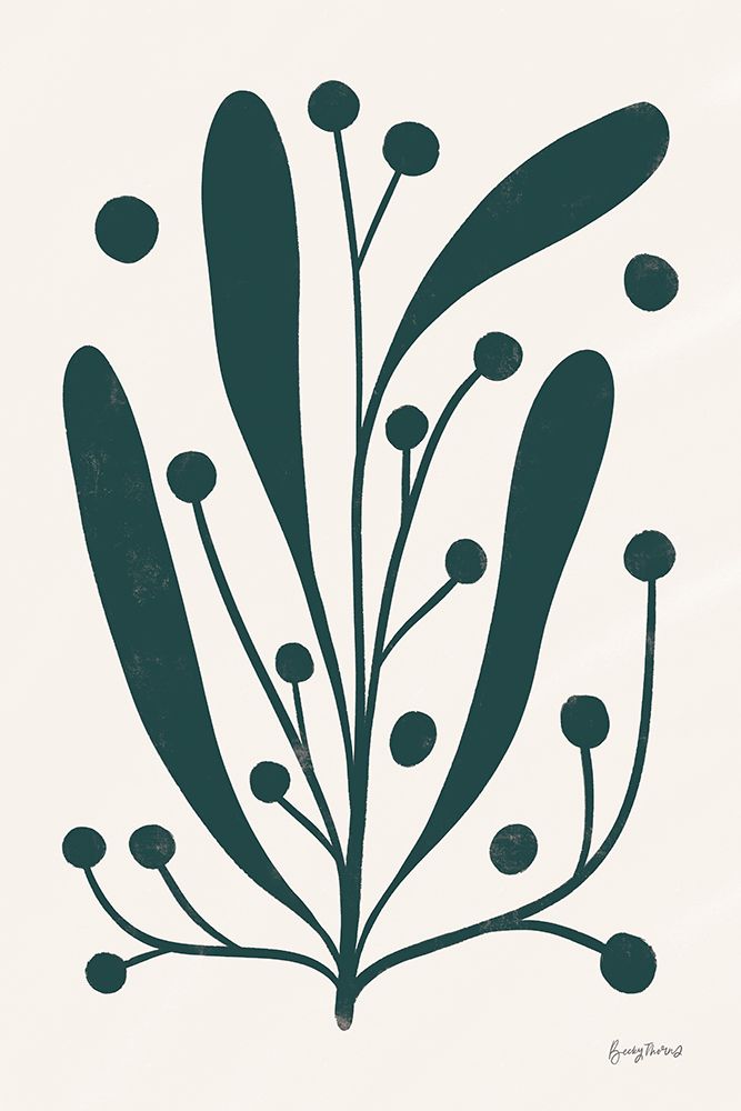 Simple Botanical IV Green art print by Becky Thorns for $57.95 CAD