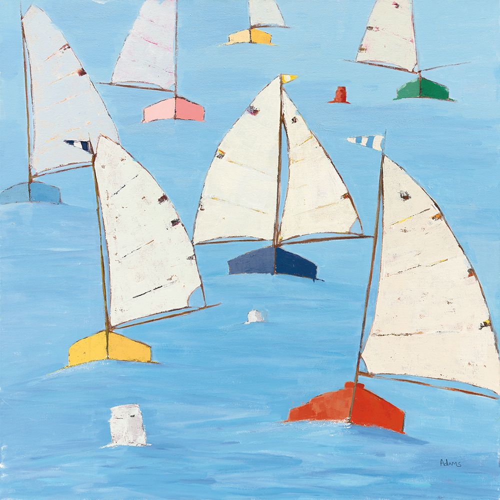 Colorful Regatta V art print by Phyllis Adams for $57.95 CAD