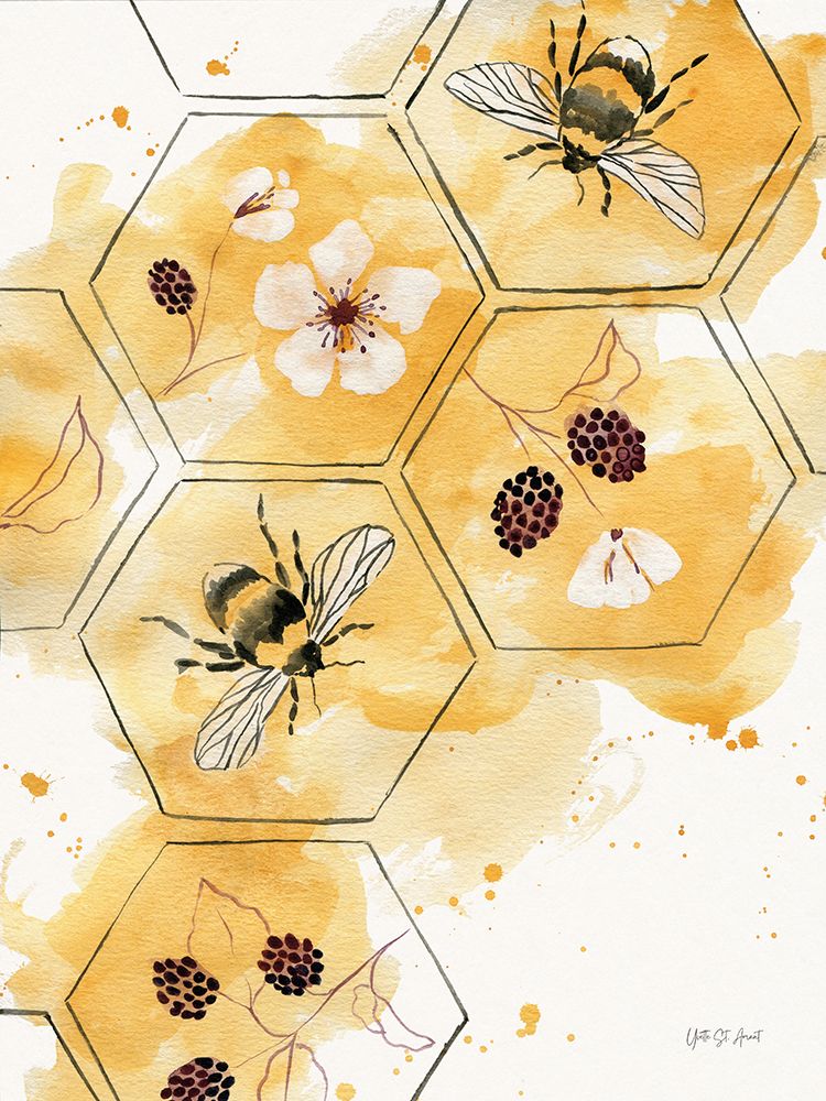 Sunny Bees II art print by Yvette St. Amant for $57.95 CAD