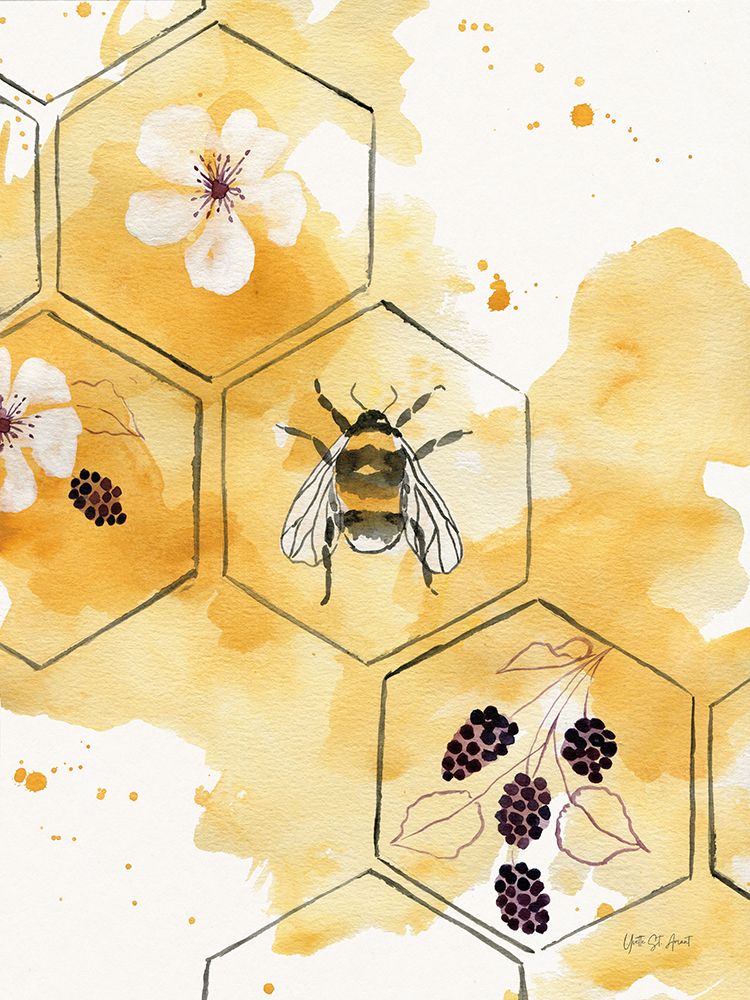 Sunny Bees III art print by Yvette St. Amant for $57.95 CAD