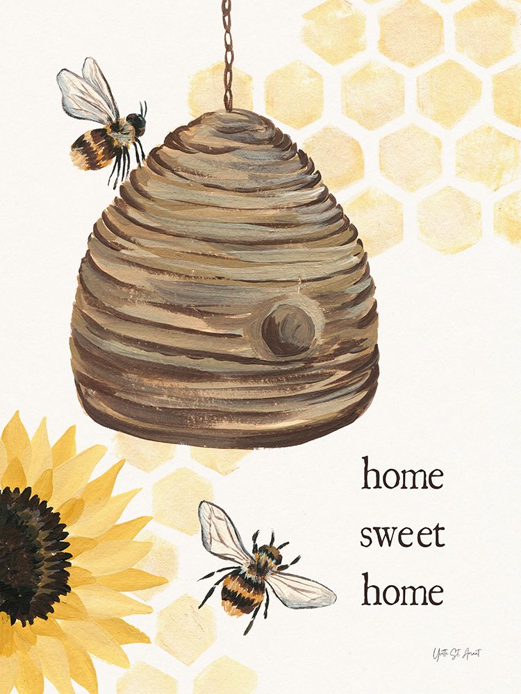 Sunny Bees IV art print by Yvette St. Amant for $57.95 CAD