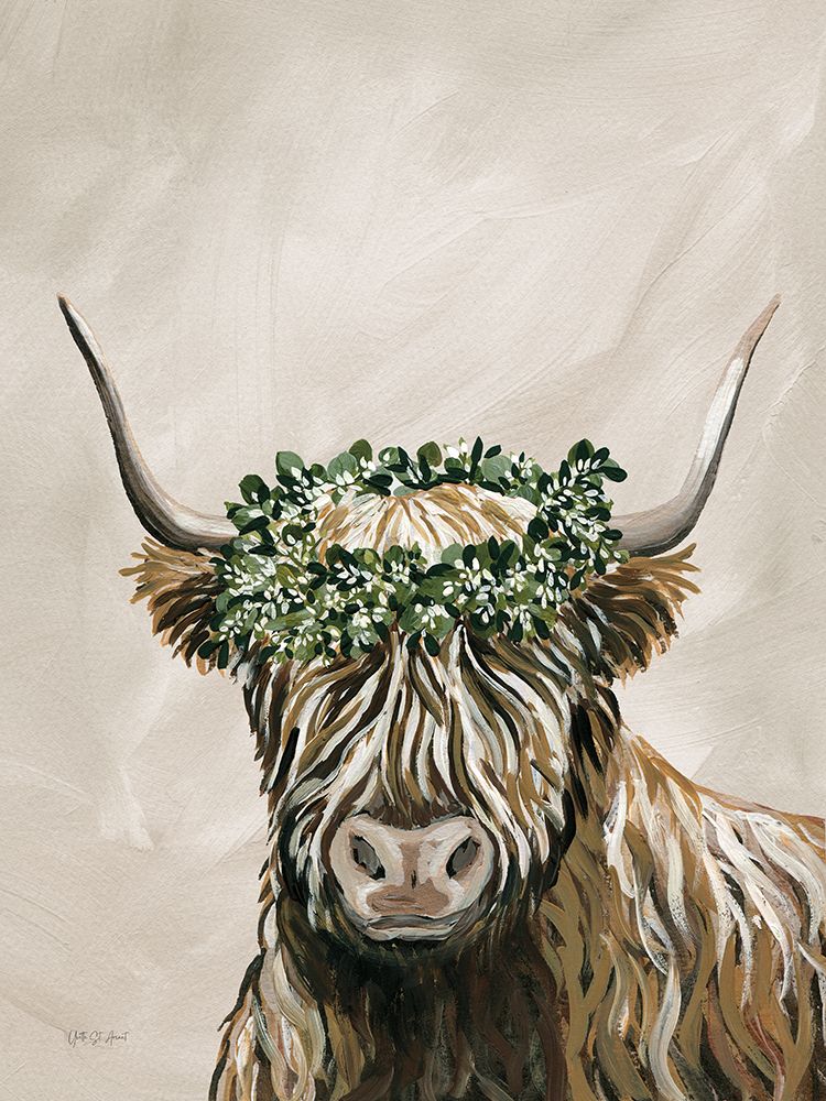 Harvest Cow Sage art print by Yvette St. Amant for $57.95 CAD