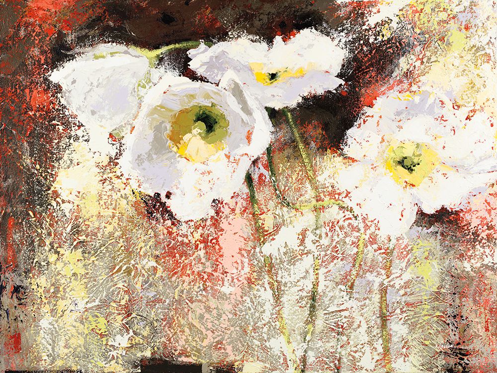 White Russian Poppies art print by Shirley Novak for $57.95 CAD