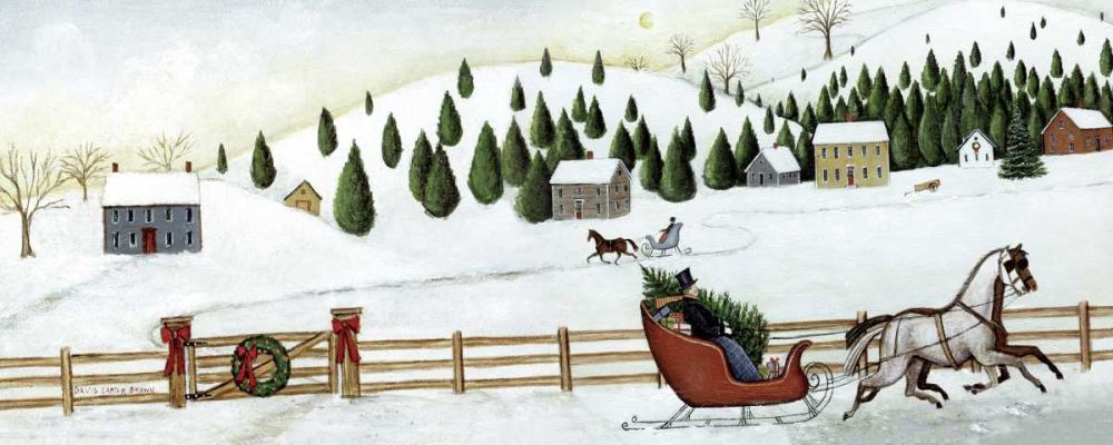 Christmas Valley Sleigh art print by David Carter Brown for $57.95 CAD