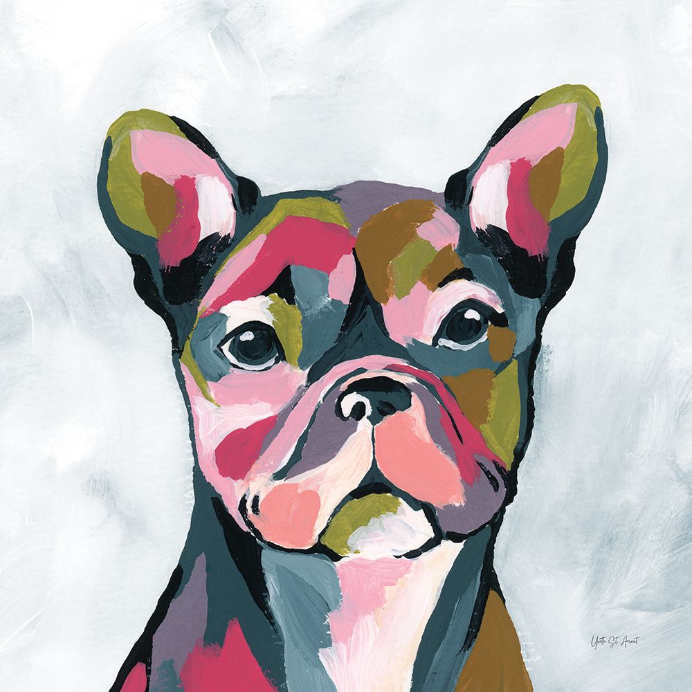 Abstract French Bulldog art print by Yvette St. Amant for $57.95 CAD