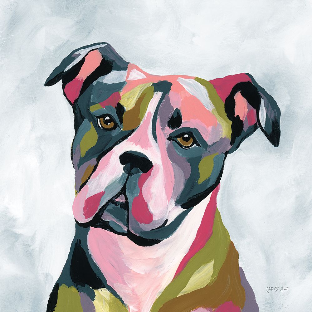 Abstract Pitbull art print by Yvette St. Amant for $57.95 CAD