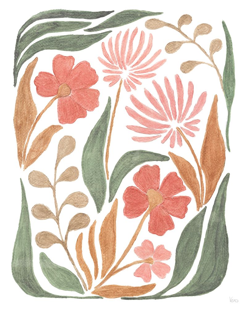 Floral Abstract II on White art print by Veronique Charron for $57.95 CAD