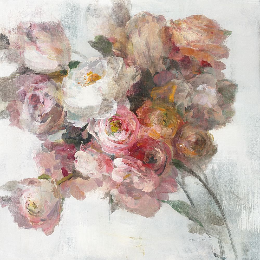 Blush Bouquet on White art print by Danhui Nai for $57.95 CAD