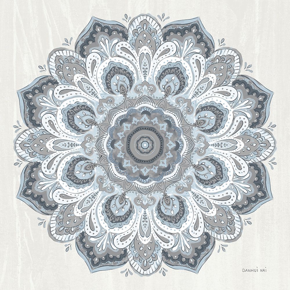 Goa Mandala II Dusty Blue art print by Danhui Nai for $57.95 CAD