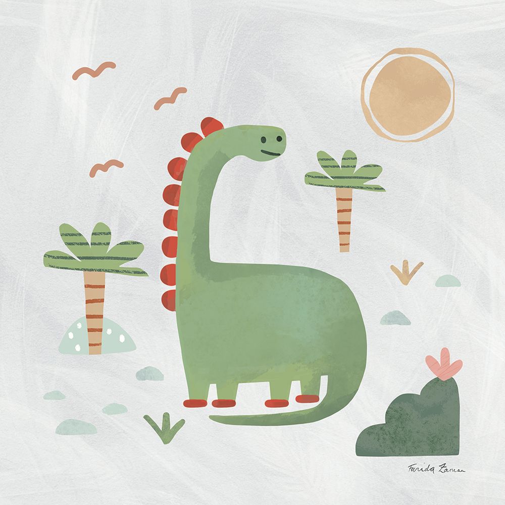 Dino Fun I art print by Farida Zaman for $57.95 CAD