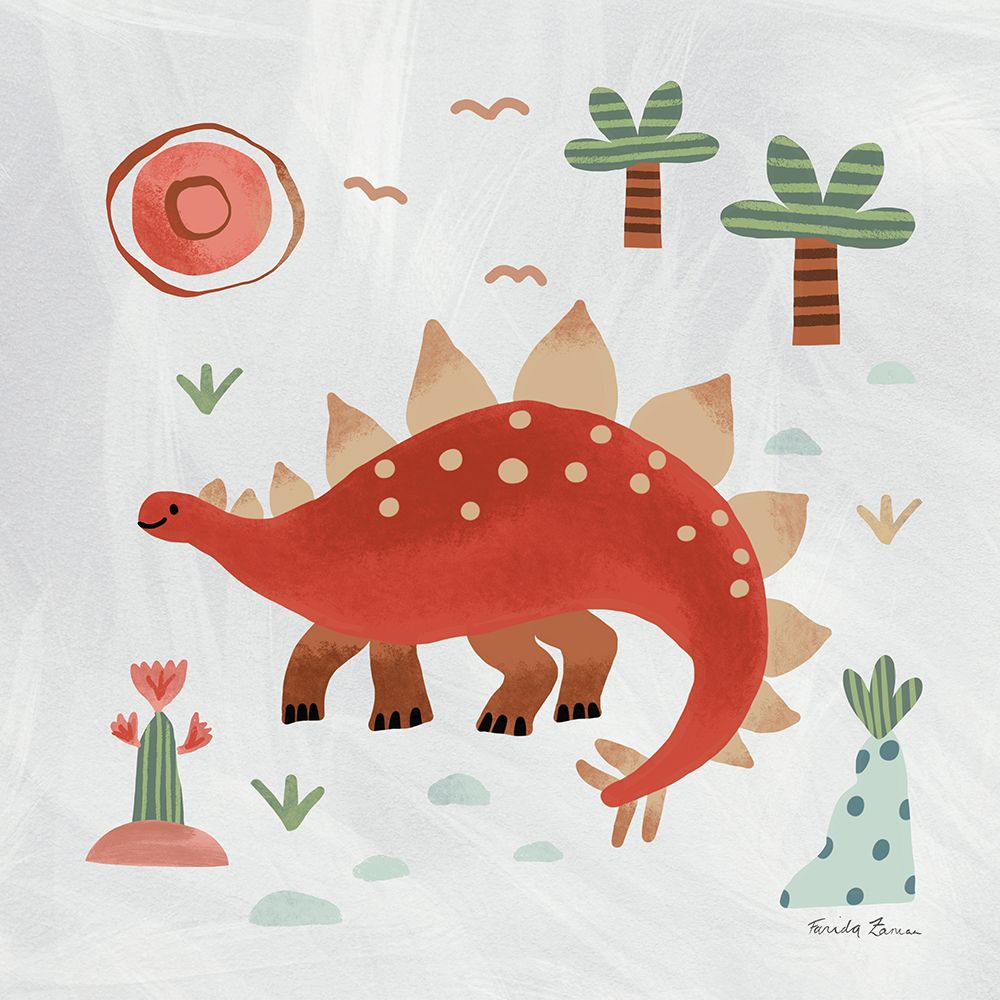 Dino Fun II art print by Farida Zaman for $57.95 CAD