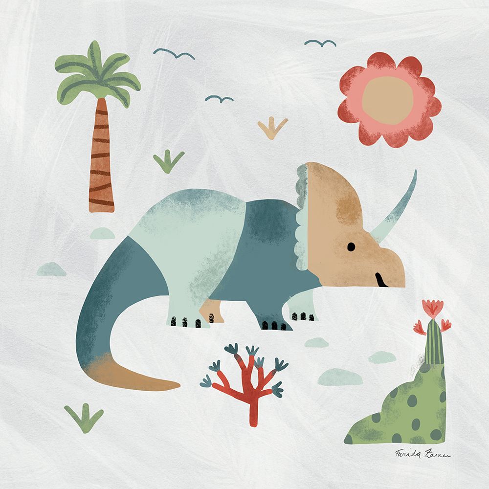 Dino Fun III art print by Farida Zaman for $57.95 CAD