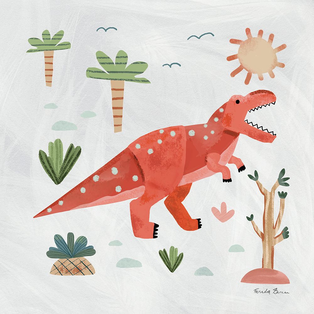 Dino Fun IV art print by Farida Zaman for $57.95 CAD