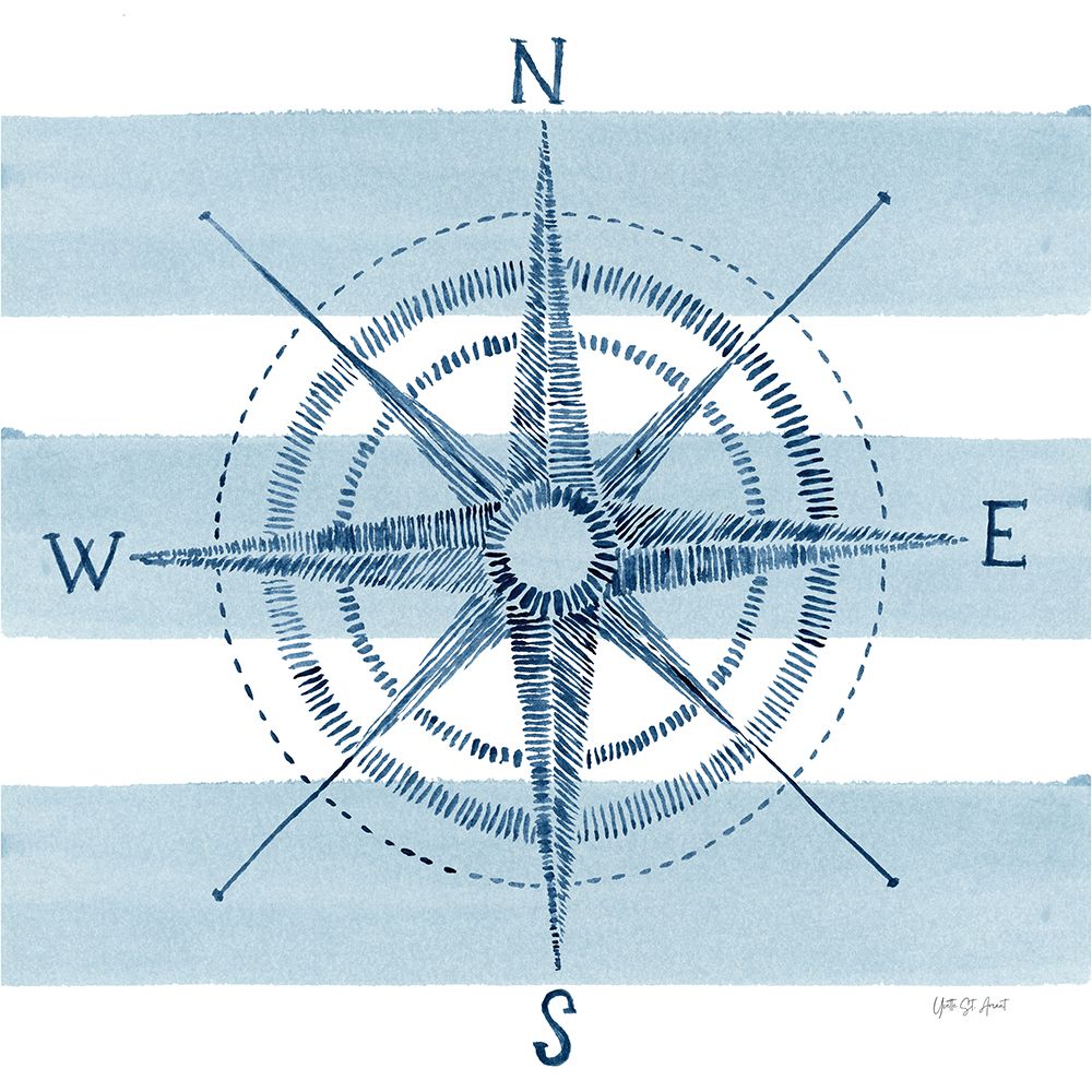 Nautical Compass art print by Yvette St. Amant for $57.95 CAD