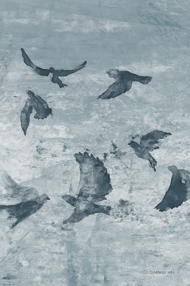 Migration Blue Panel II art print by Danhui Nai for $57.95 CAD