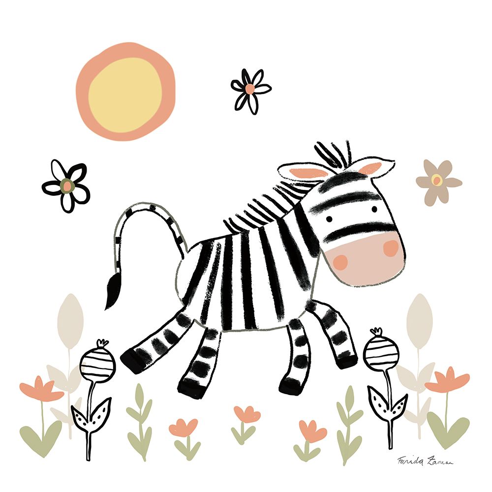 Baby Zebra art print by Farida Zaman for $57.95 CAD