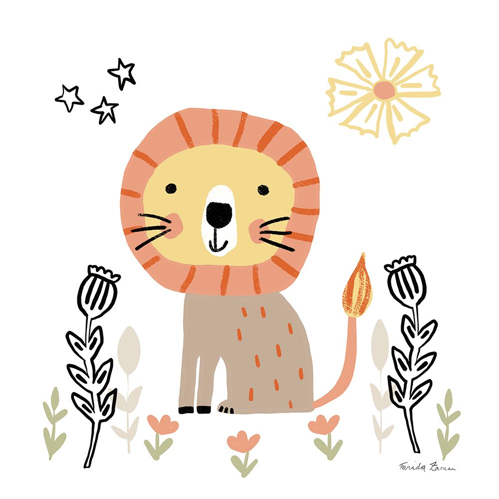 Baby Lion art print by Farida Zaman for $57.95 CAD