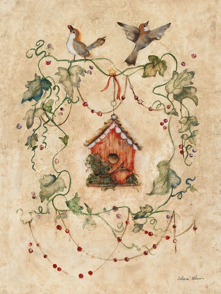 Holiday Birdhouse art print by Cheri Blum for $57.95 CAD