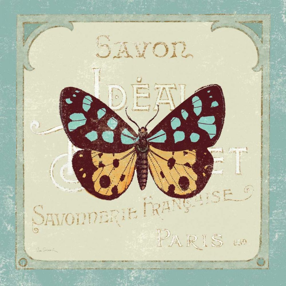 Parisian Butterfly I art print by Sue Schlabach for $57.95 CAD