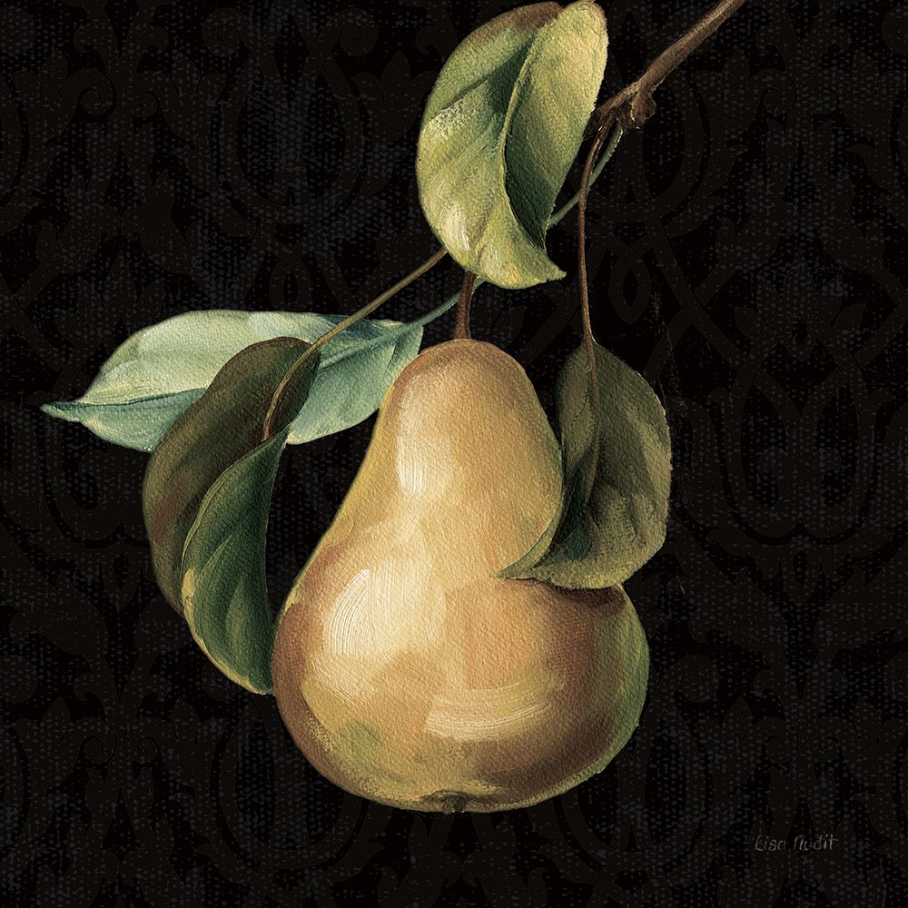 Fruit du Marche Pear on Black art print by Lisa Audit for $57.95 CAD