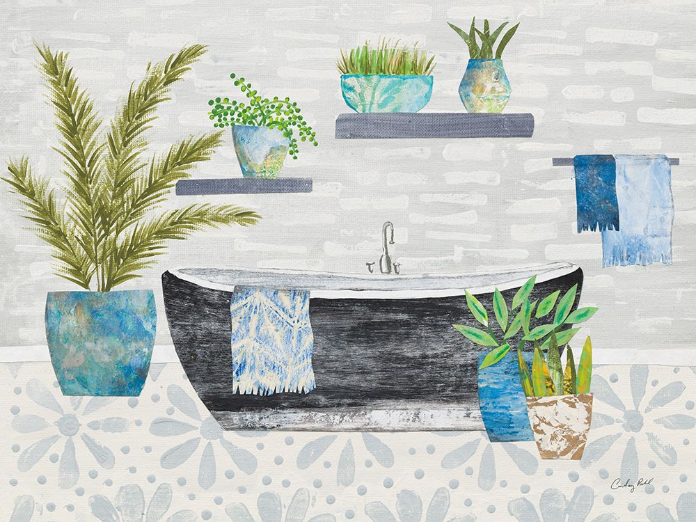 Botanical Bathroom I art print by Courtney Prahl for $57.95 CAD