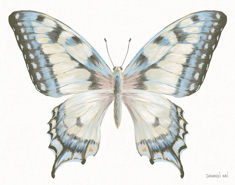 Beetles and Butterflies I White art print by Danhui Nai for $57.95 CAD