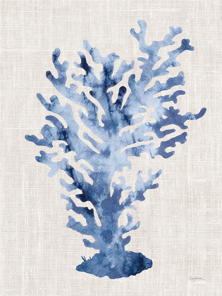 Shibori Coral III on Linen art print by Mary Urban for $57.95 CAD
