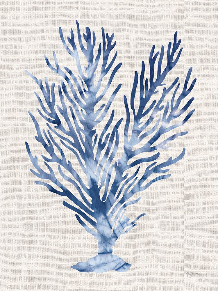 Shibori Coral IV on Linen art print by Mary Urban for $57.95 CAD