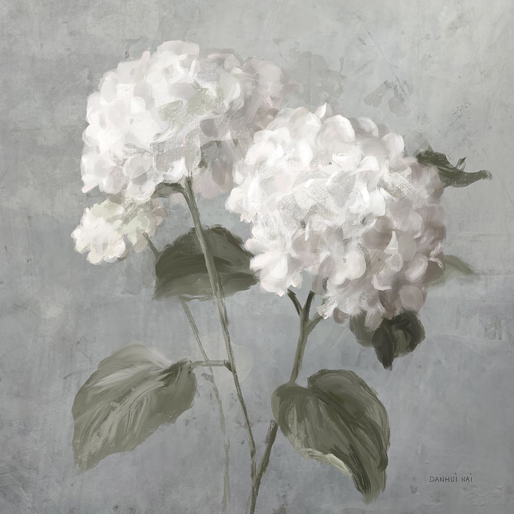 White Hydrangeas art print by Danhui Nai for $57.95 CAD