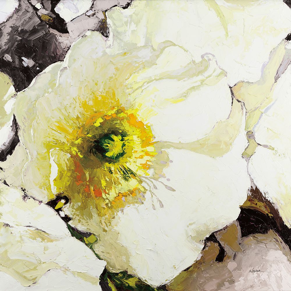 White Poppies Up Close Neutral art print by Shirley Novak for $57.95 CAD