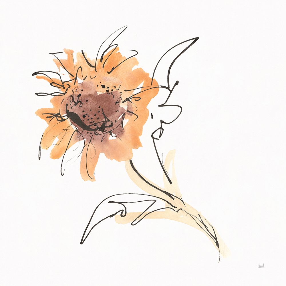 Apricot Sunflower I art print by Chris Paschke for $57.95 CAD