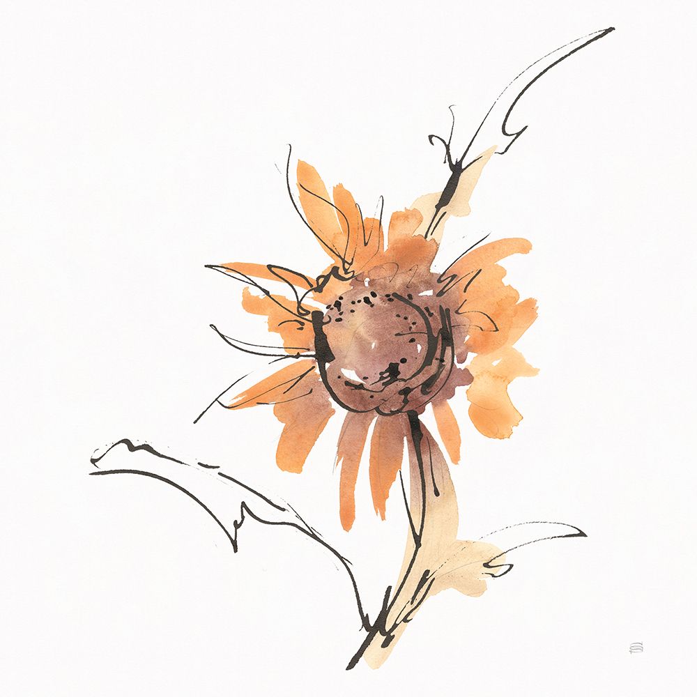 Apricot Sunflower III art print by Chris Paschke for $57.95 CAD