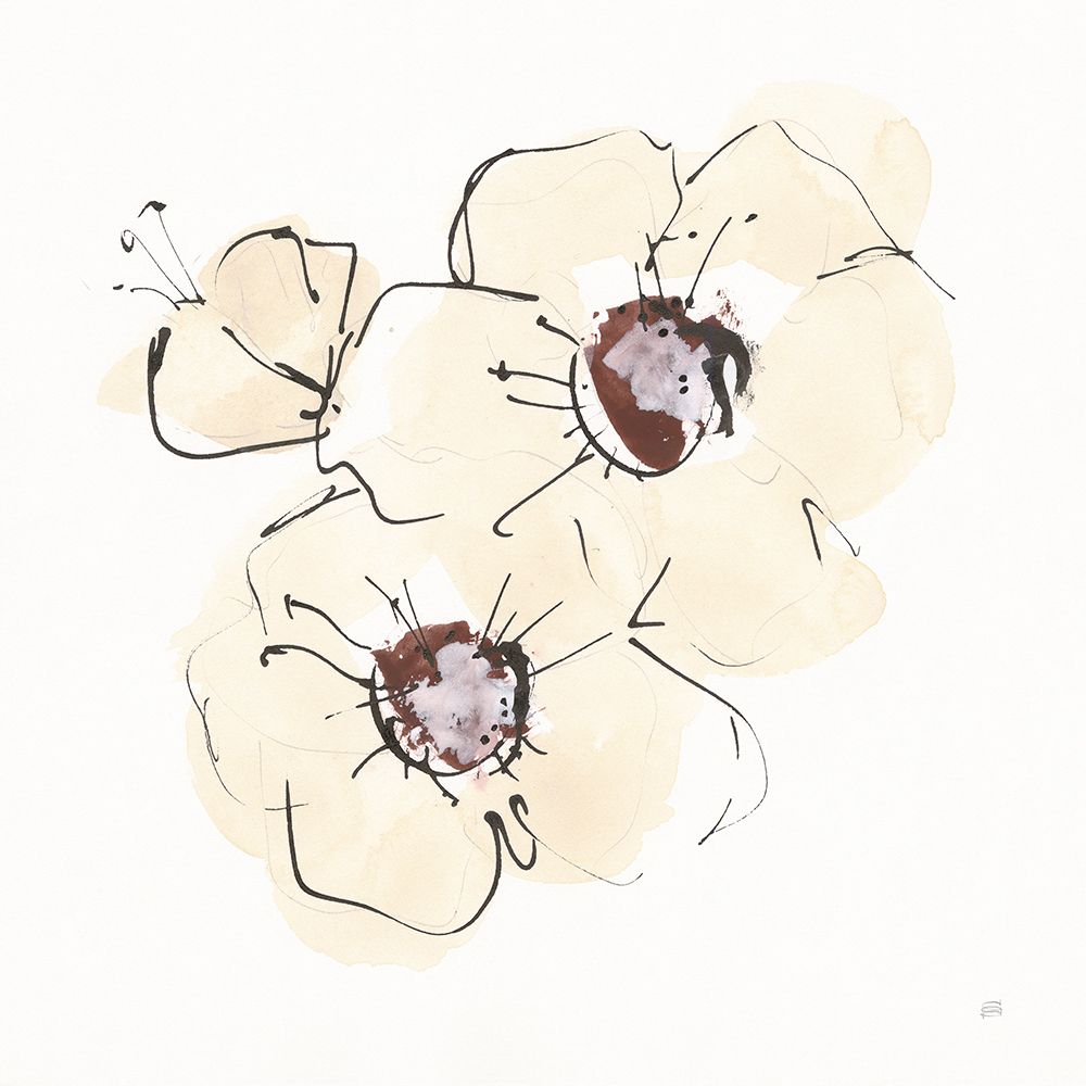 Ivory Poppies III art print by Chris Paschke for $57.95 CAD