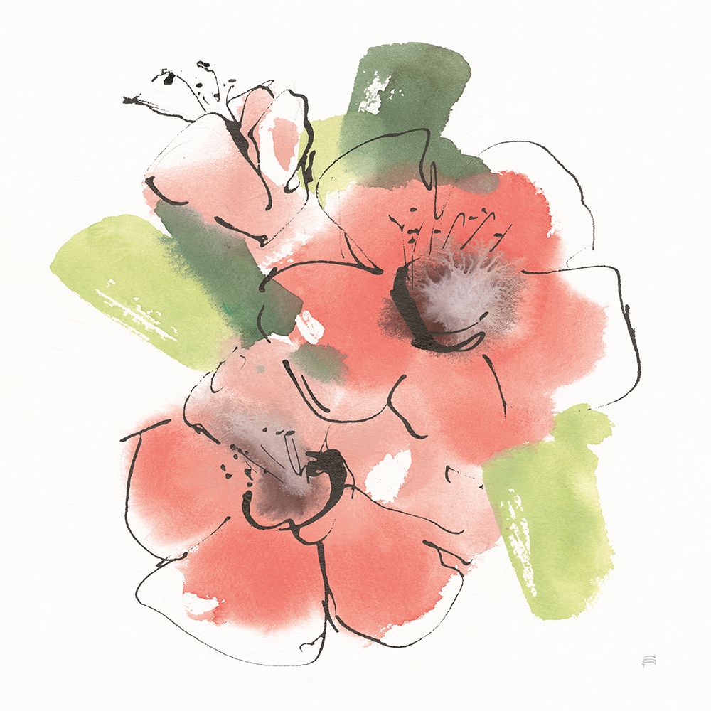 Pink Coral Poppies II art print by Chris Paschke for $57.95 CAD