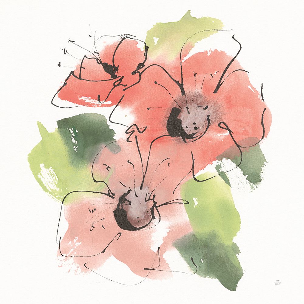 Pink Coral Poppies III art print by Chris Paschke for $57.95 CAD