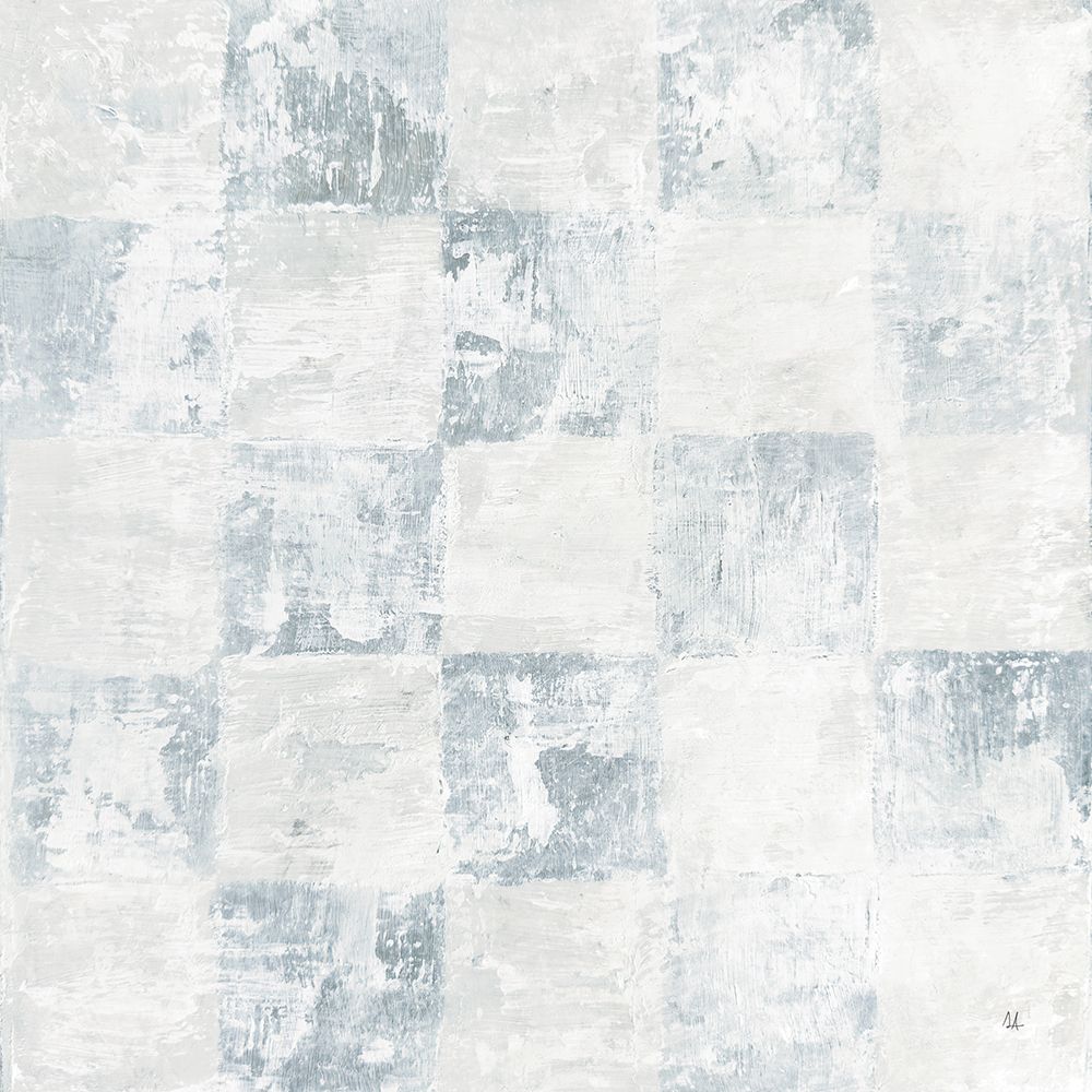Checkerboard Abstract Dusty Blue art print by Sarah Adams for $57.95 CAD