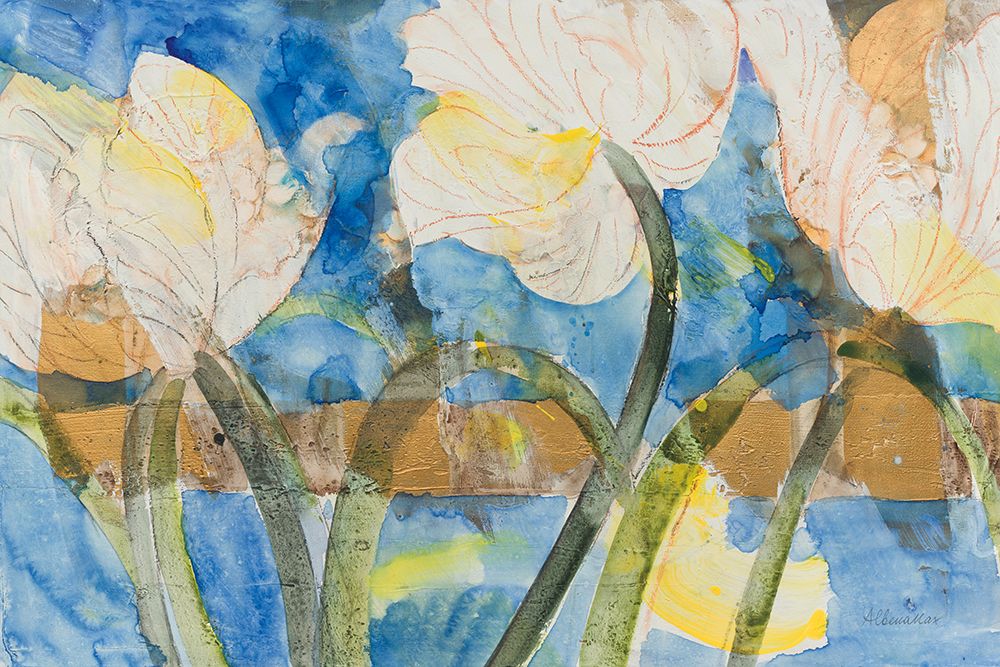 Contemporary Tulips art print by Albena Hristova for $57.95 CAD